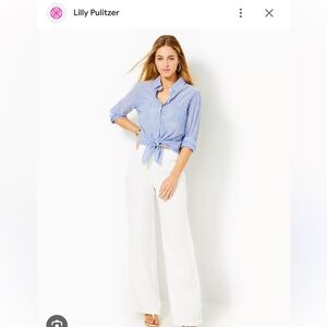 Lilly Pulitzer Deri Linen Palazzo 31” linen pants
